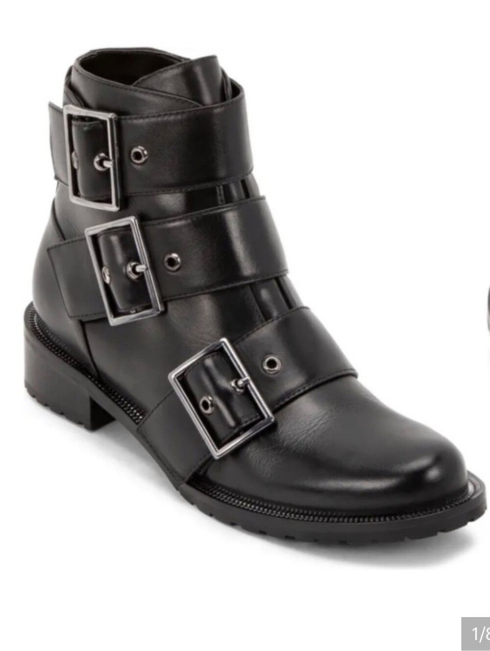 Blondo Camila Waterproof Leather Moto Boots Women’s Size 7 Edgy Punk Goth Witchy